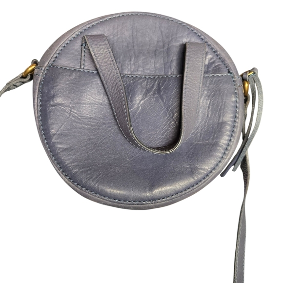 Madewell Juno Blue Leather Circle Crossbody Bag Boho - Picture 2 of 5